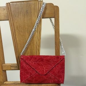 Jessica McClintock Red Envelope Clutch